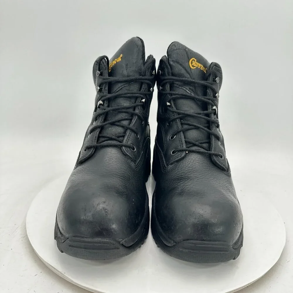Chippewa 55175 Men Size 7.5 Black Leather Waterproof Ankle Work Boot